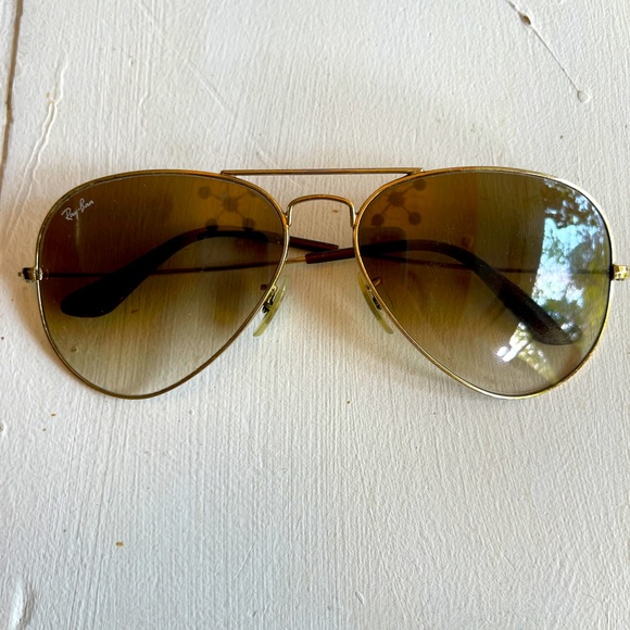 Ray-Ban Accessories - Ray-Ban RB3025 Classic Aviator Large Metal Brown Gradient